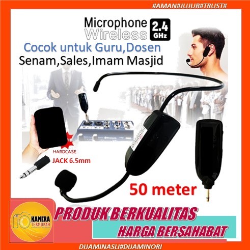Mikrofon Mic Clip On Wireless 2.4G Presentasi Imam Masjid HX021