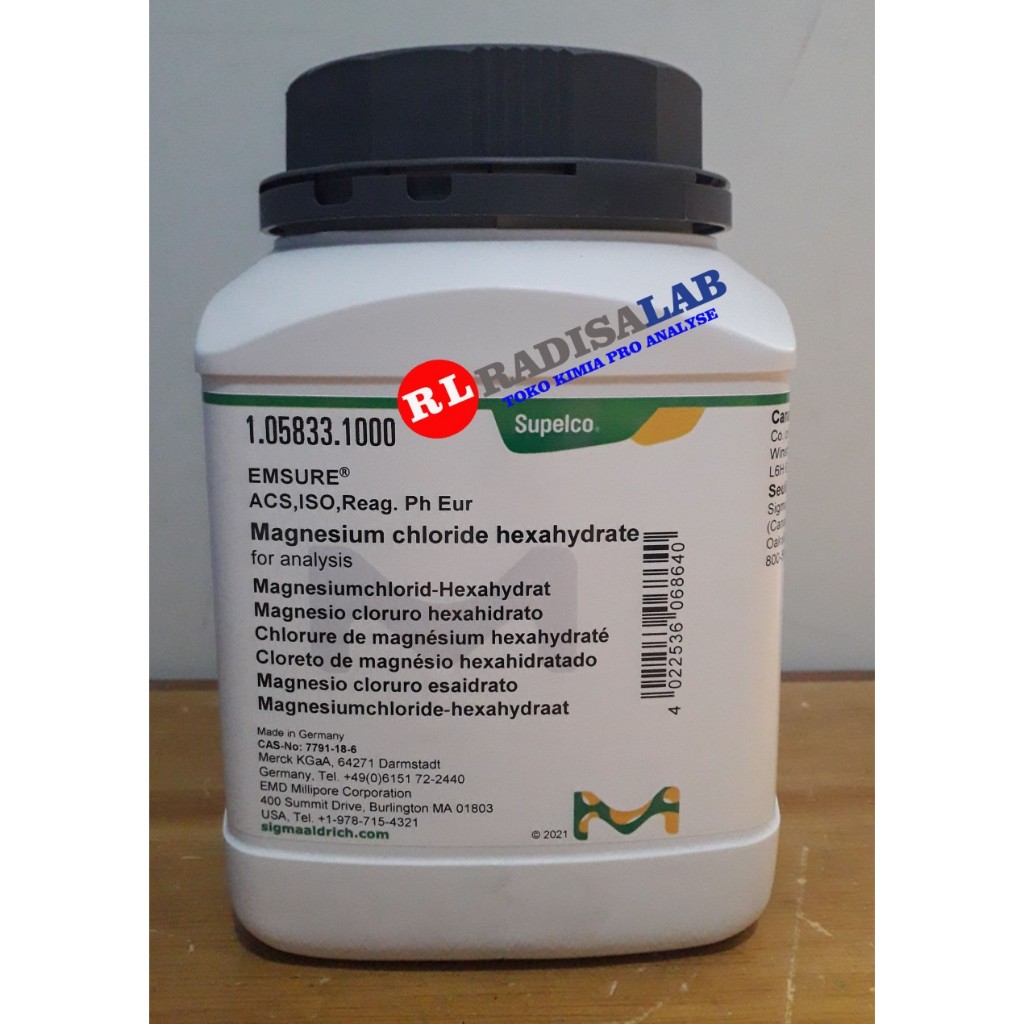 MAGNESIUM CHLORIDE HEXAHYDRATE 1Kg - MERCK 1.05833.1000