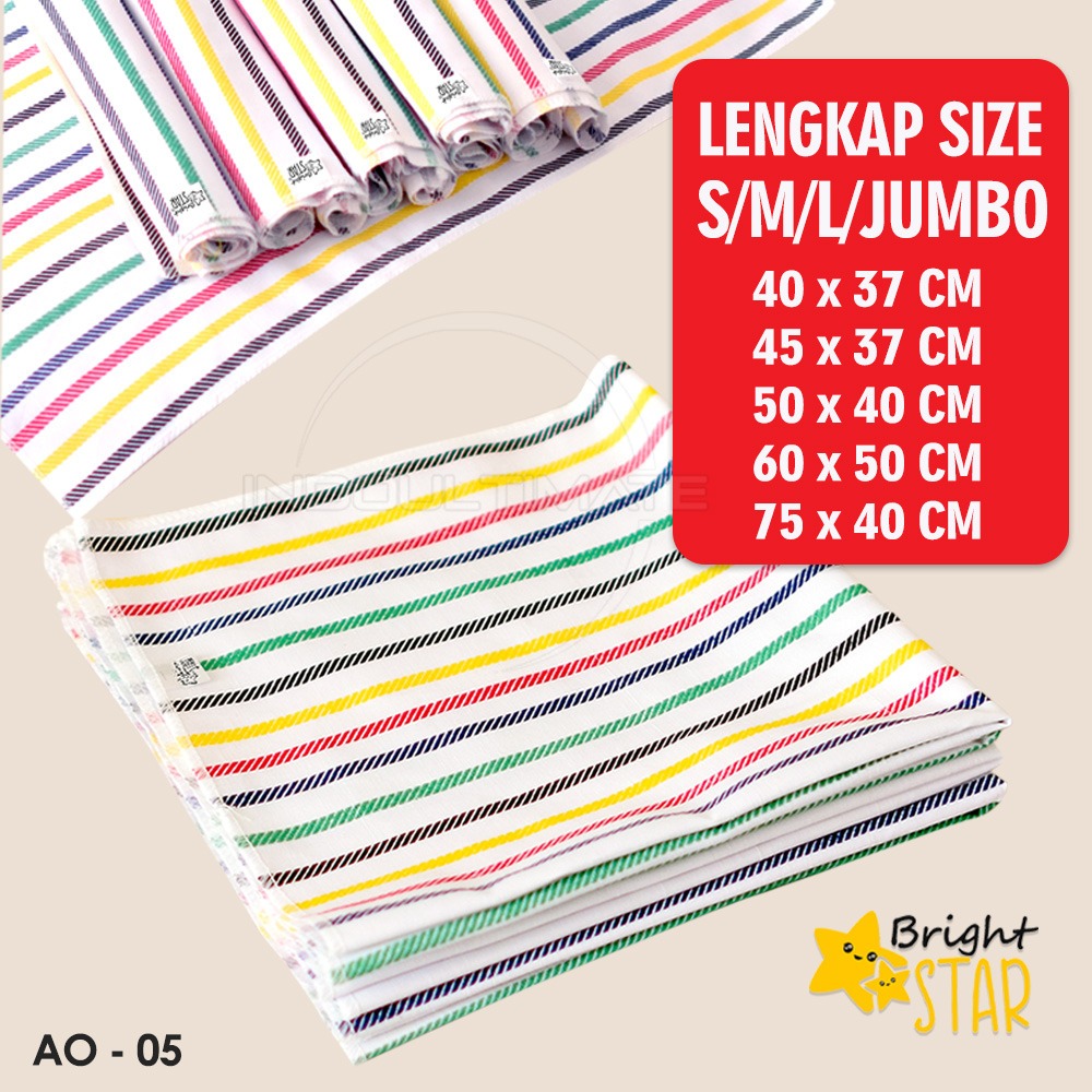 Alas Ompol Bayi Kain Lurik Alas Tidur Bayi BABY STAR AO-05 Alas Kain Penyerap Ompol Bayi Alas Perlak