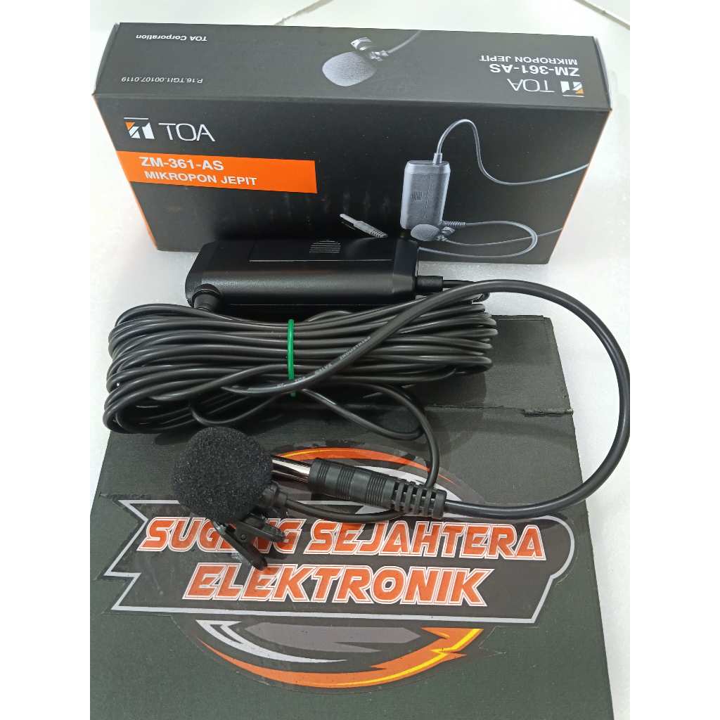 Mic toa jepit / mic buat Imam masjid kondesor panjang kabel 7M original