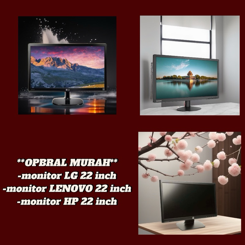 OPRAL MURAH MONITOR 22INCH IPS NO MINUS LIKE NEW