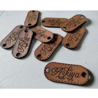 label kulit sintetis custom grafir kulit sintetis