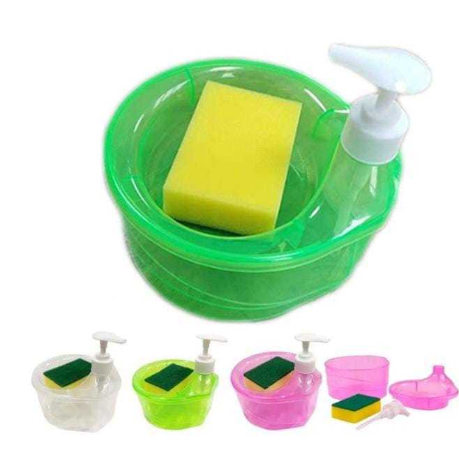 Dispenser sabun cuci piring/Tempat Sabun Cuci Piring Viral Unik 1000ML | Wadah Sacupir Bulat + Spoon