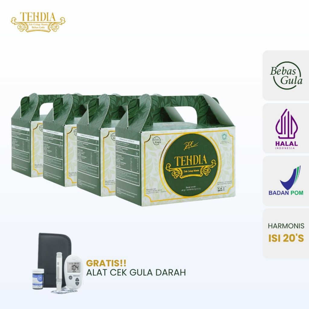 

TEHDIA Teh Celup Manis Bebas Gula 20s x 4 Box