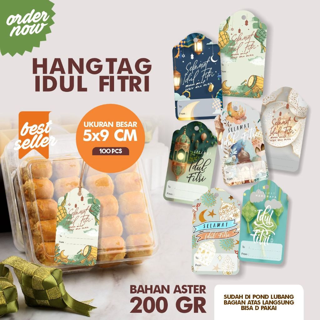 HANG TAG IDUL FITRI | KARTU UCAPAN IDULFITRI | hangtag parcel lebaran | kartu ucapan hampers