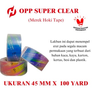 

Lakban Bening super clear 45mmx100yard Hoki tape lakban murah.....014