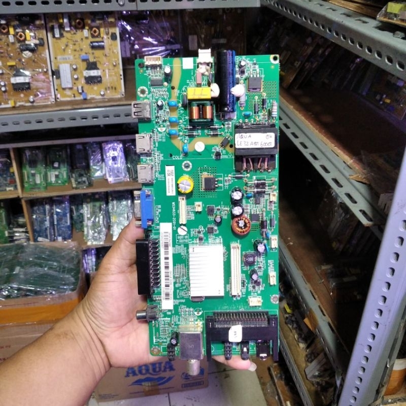 MESIN TV AQUA LE32AQT6000T MAINBOARD - MOTHERBOARD - MB TV LED AQUA LE32AQT6000T