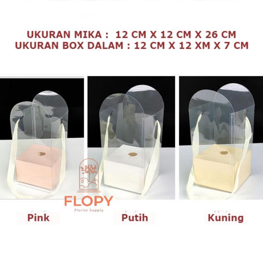 

[ 12 CM X 26 CM ] Korean Mika Flower Box / Kotak Kado