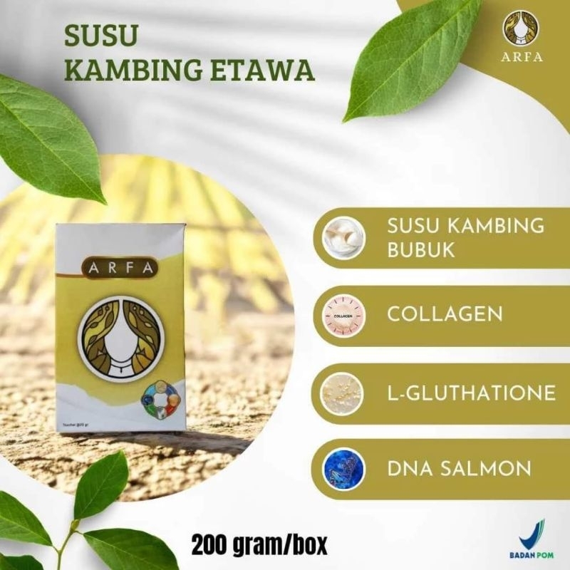 

SUSU KAMBING ETAWA COLLAGEN ARFA 1 BOX ORIGINAL//SUSU KAMBING ETAWA ARFA