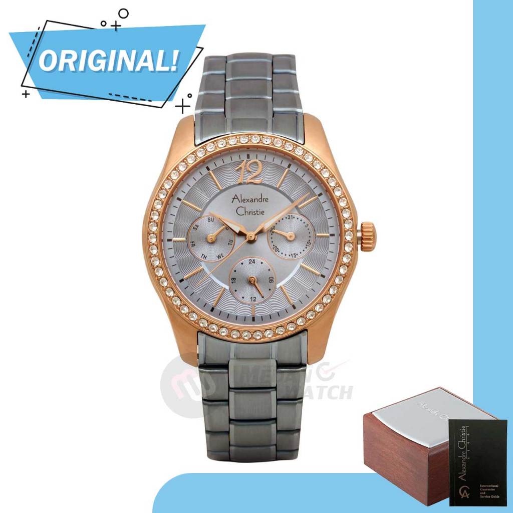Jam Tangan Wanita Analog Alexandre Christie 2645BF AC2645 AC 2645 BF 2645 BFBURLB Original Garansi R