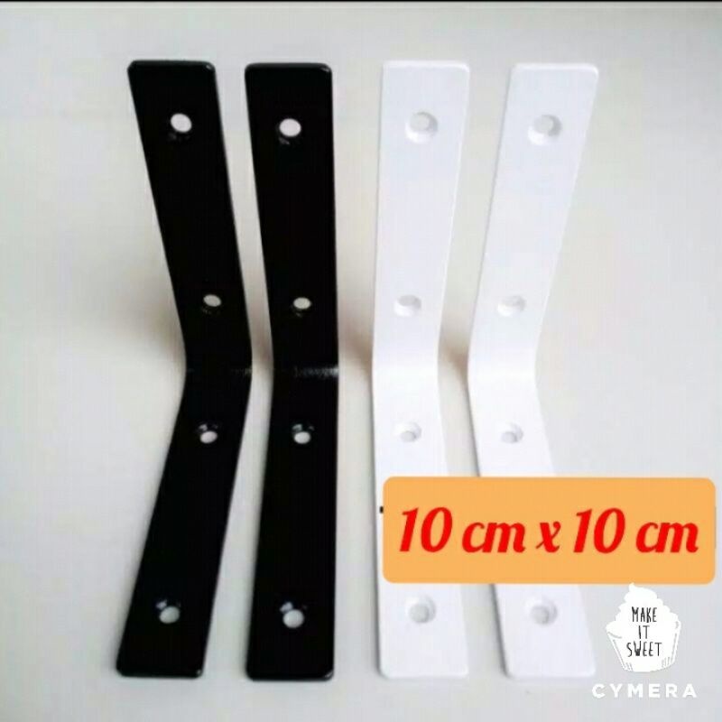 strip plat L plat besi ambalan tempel dinding