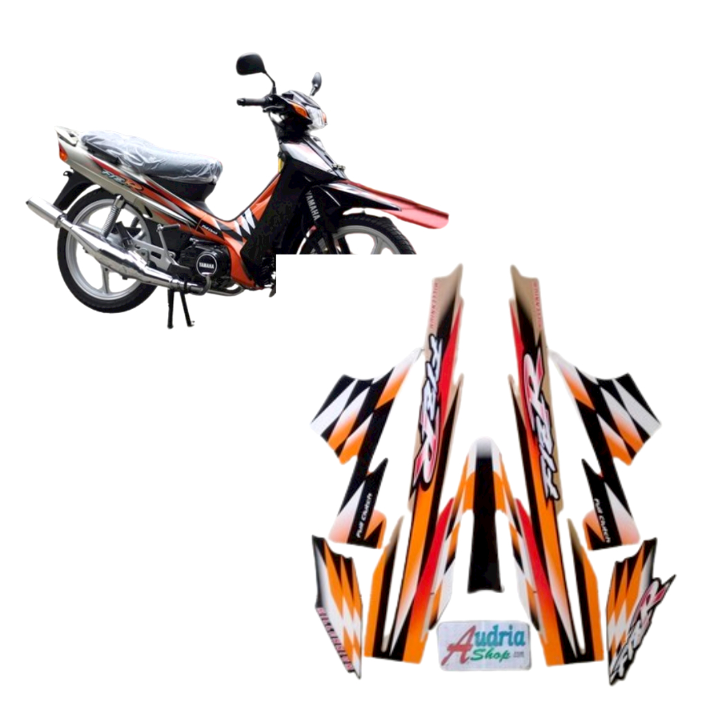 Striping Motor Stiker Yamaha F1ZR Milenium Orange