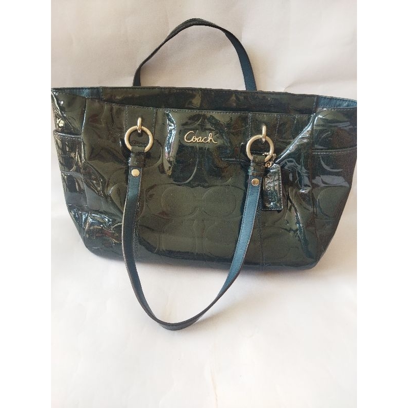 tote coach atau  handbag coach  patent leather preloved