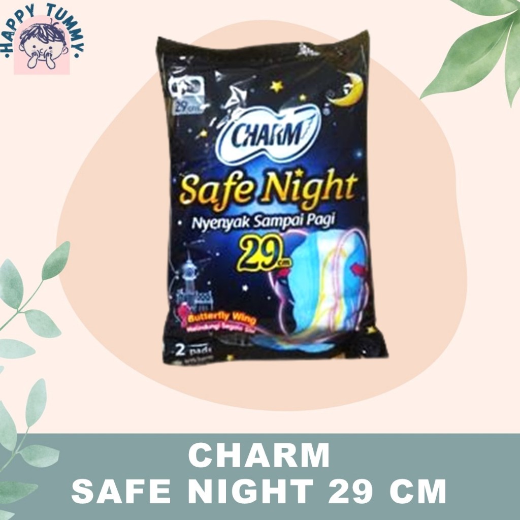 RB22 Charm Safe Night 29/ 35 cm Renceng. pembalut malam. RCG