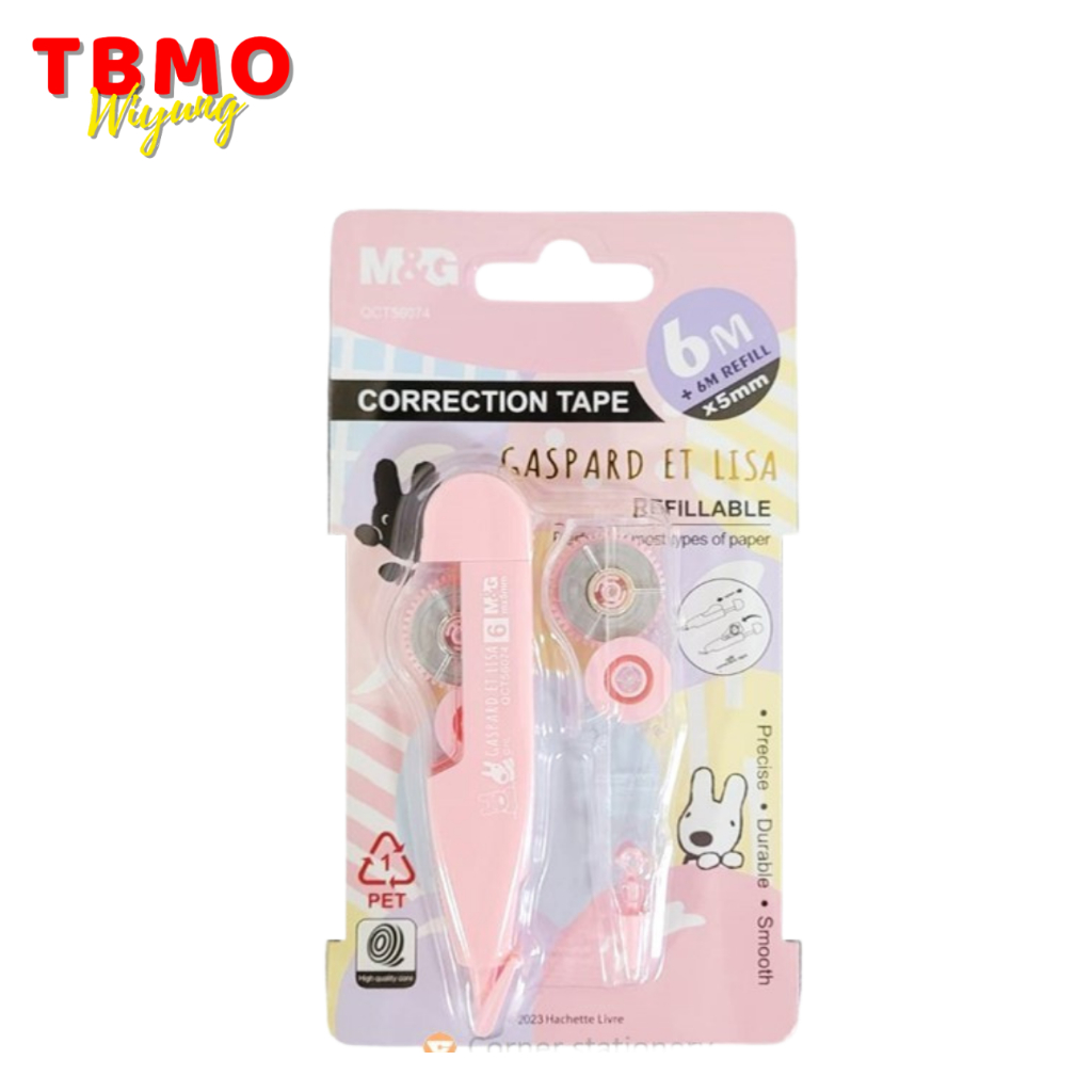 

TBMO M&G Refillable Correction Tape 5mmx6m Gaspard Et Lisa 10022301