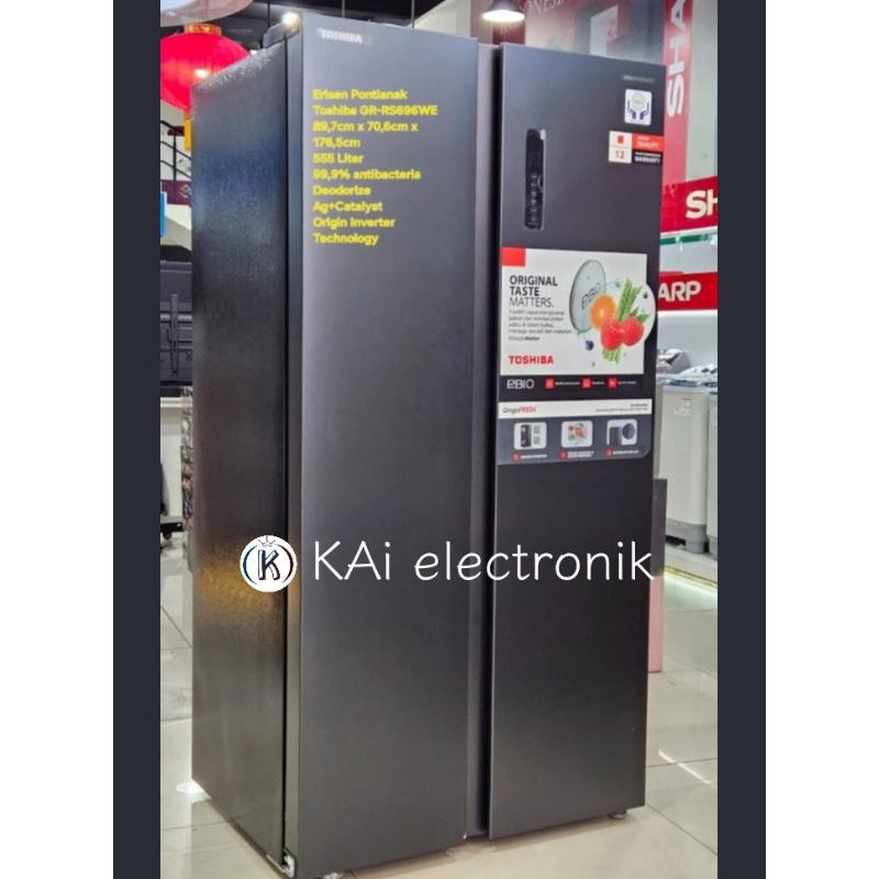 kulkas side by side TOSHIBA GRRS696WE