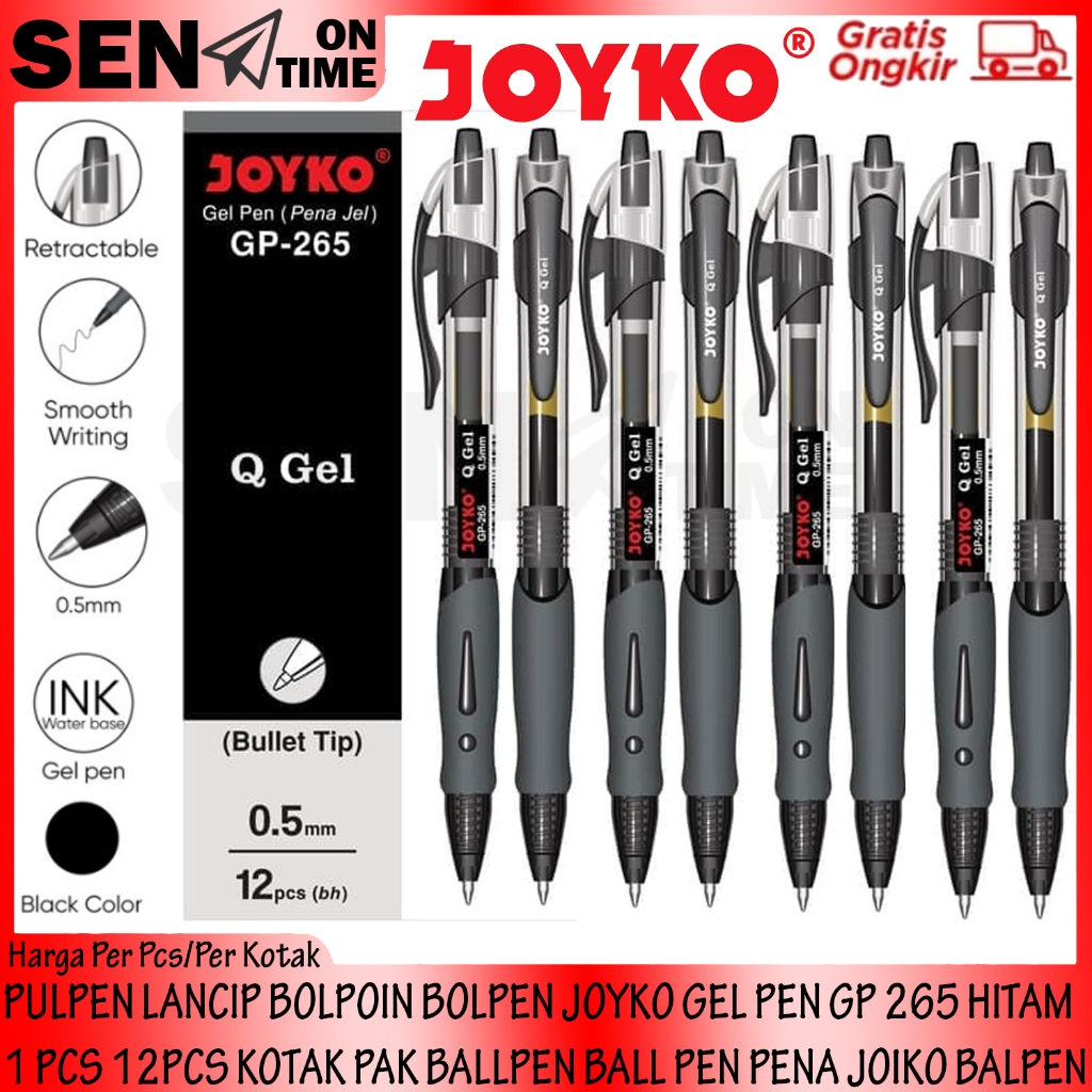 

BALLPEN PENA GP265 PULPEN JOYKO BALL PEN GP-265 0.5 MM CABUT JOIKO BOLPEN HITAM black BALPEN BALPOINT BALPOIN PULPEN TULIS MENULIS DI KERTAS PAPER BOLPOIN PERLENGKAPAN SEKOLAH SCHOLL KERJA KANTOR