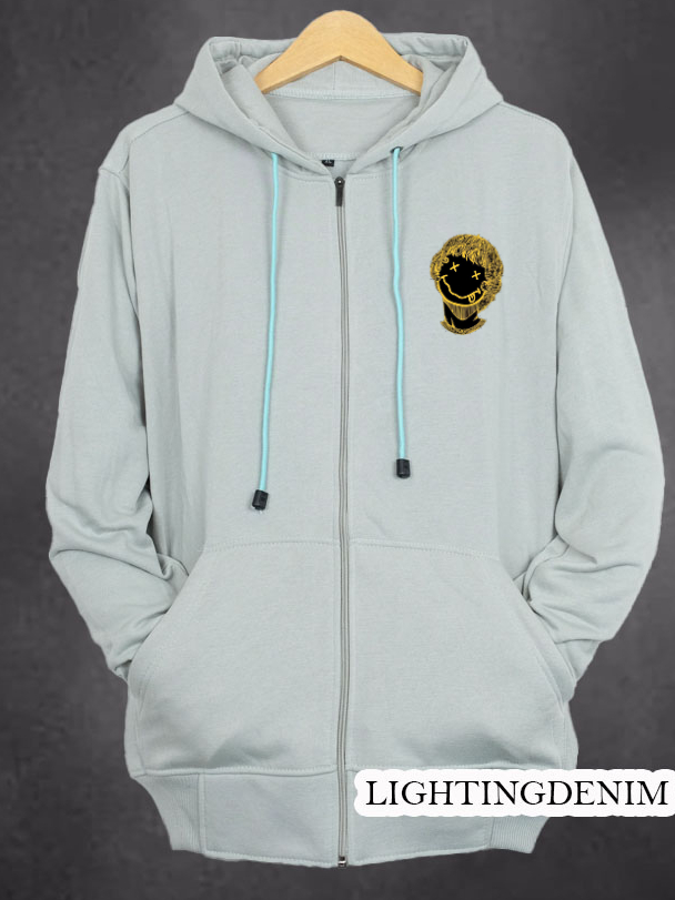 hoodie moody Hoodie Jaket Resleting  sleting smilee  polos warna  hijau mint abu muda ukuran M L XL 