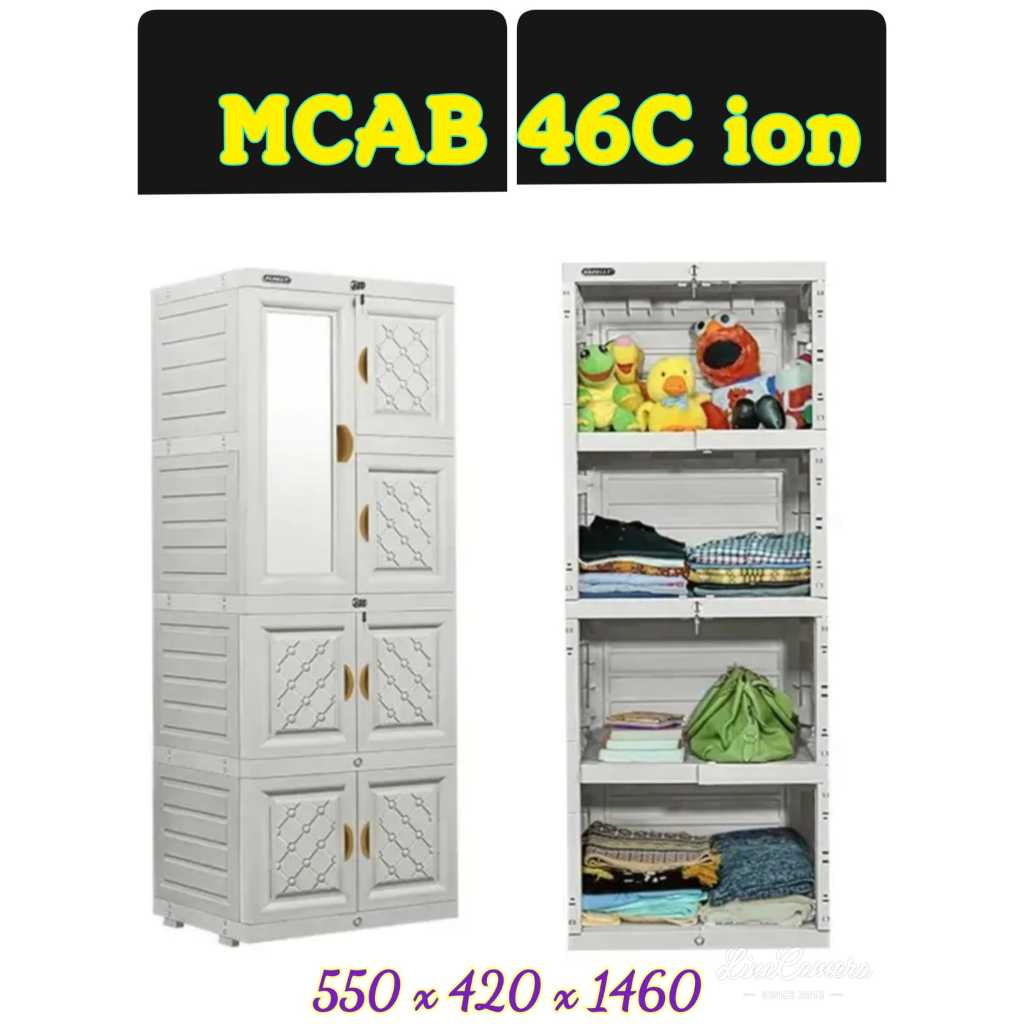 LEMARI PLASTIK NAPOLLY MCAB- 46C ION / LEMARI PAKAIAN PLASTIK MEREK NAPOLLY / LEMARI BAJU PLASTIK ME