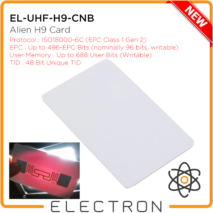 

EL-UHF-H9-CNB RFID Card Long Range Alien H9 Kartu Higgs-9 EPC Gen2