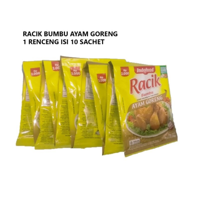 

INDOFOOD RACIK BUMBU AYAM GORENG (Rencengan) isi 10 sachet