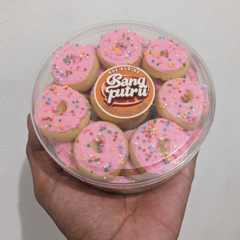 

Kue Kering Cookies Donust Pink 250 Gram Sang Putrii Homemade