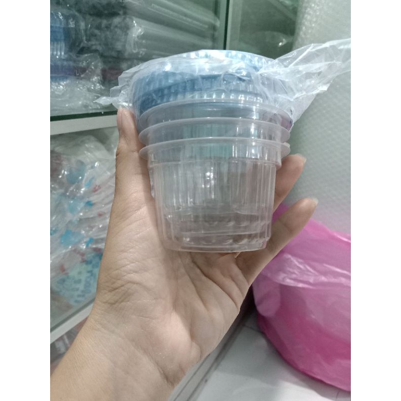Cup puding ulir / cup jelly belimbing + tutup