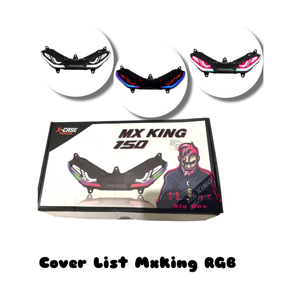 Cover List Yamaha Mx King Multicolor RGB Lampu Depan Mata Gaban Mx King Mx 150 Led Alis Mx King 150 