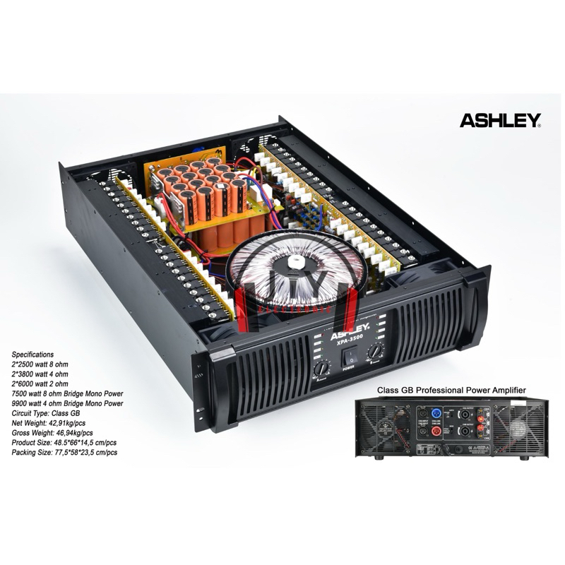 Power Ashley 2 Channel Class GB XPA-3500 XPA3500 XPA 3500 Original