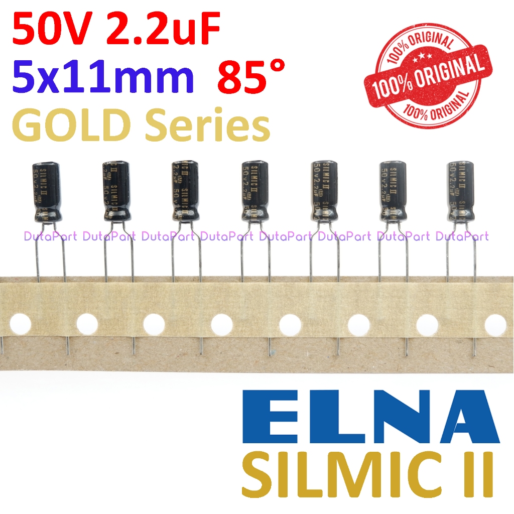 50V 2.2uF ORIGINAL ELNA SILMIC II Series Kapasitor Capasitor Elko Elco