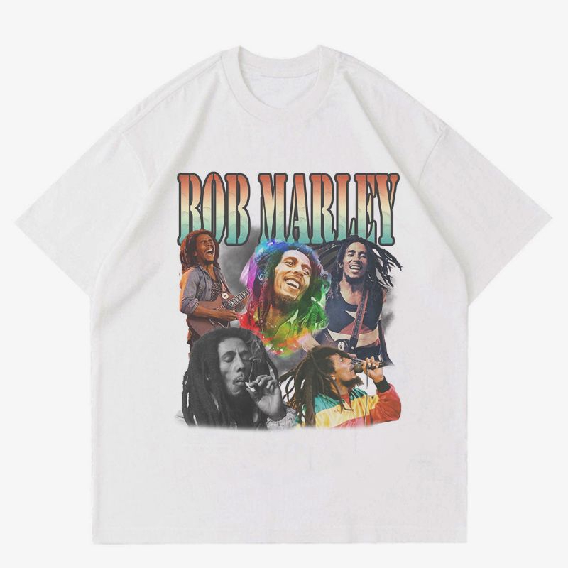 KAOS BOB MARLEY | T-SHIRT VINTAGE REGGAE BOB MARLEY | KAOS DISTRO PRIA DAN WANITA