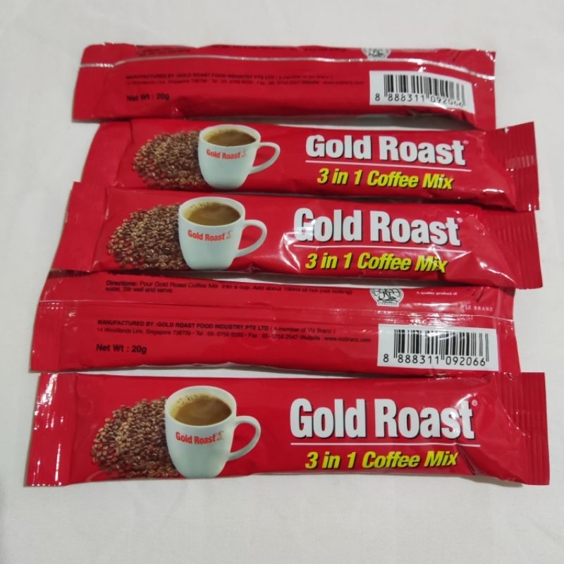 

Gold Roast 3 in 1 coffee mix sachets / eceran