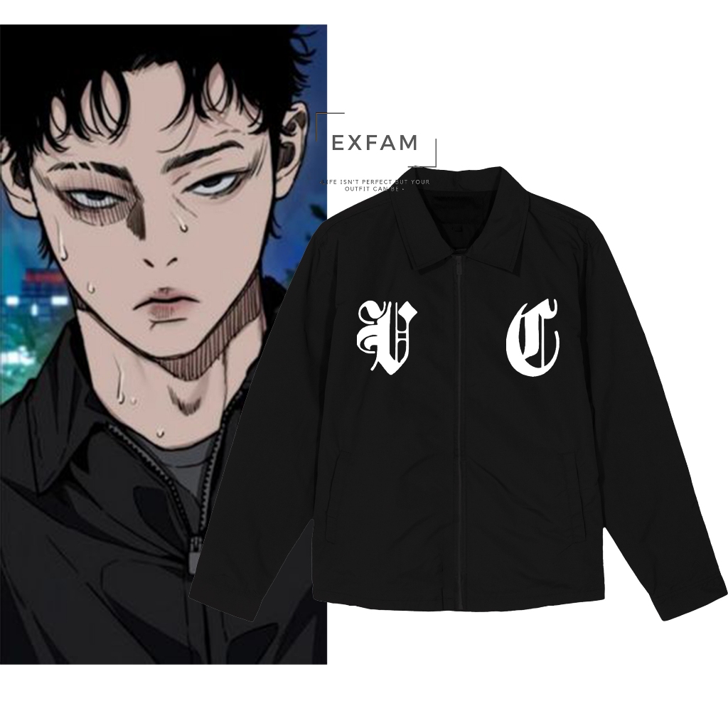 Jaket Coach Resleeting Sabbath Crew Hyuk Kwon Grim Reaper Outfits Wind Breaker
