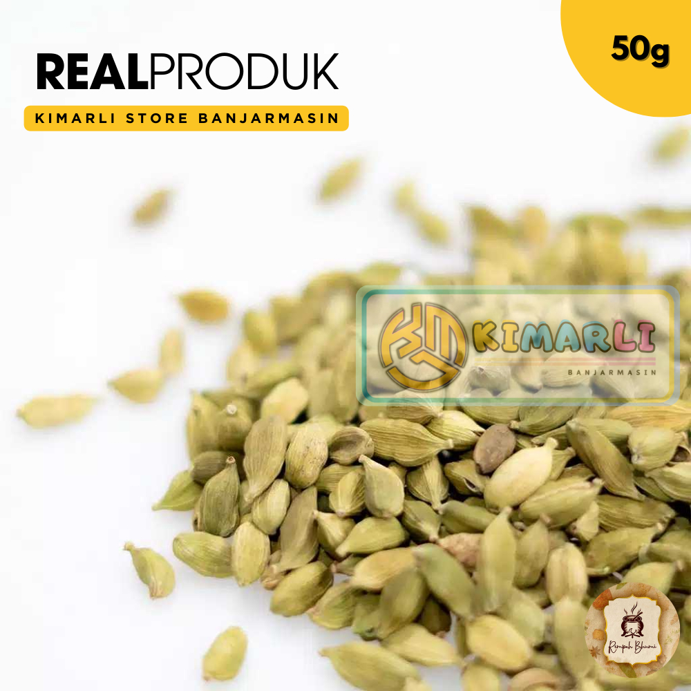 

50g || Kapulaga Arab / Kapulaga Hijau / Kapulaga India / Arab Green Cardamon By. Kimarli store