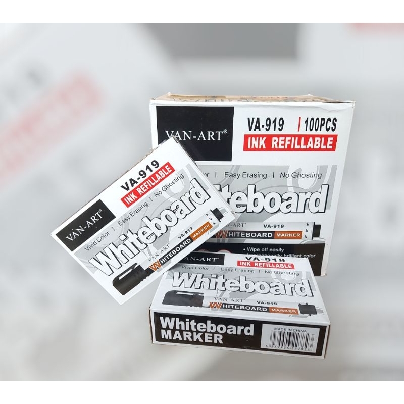 

Spidol Whiteboard Marker Va-919 1 Kotak (10pcs) || Spidol Papan Tulis