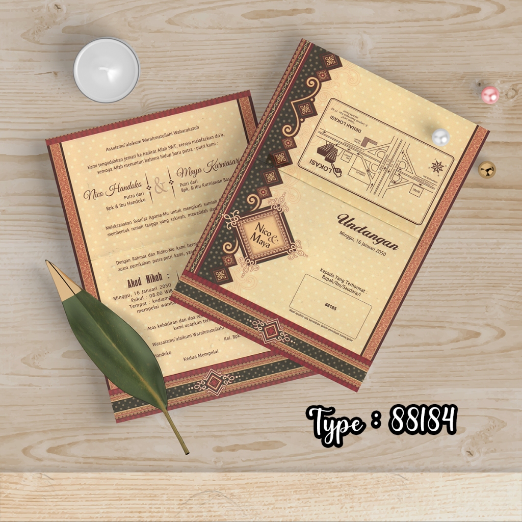 SURAT UNDANGAN ERBA TEMA 88185 LUX PREMIUM