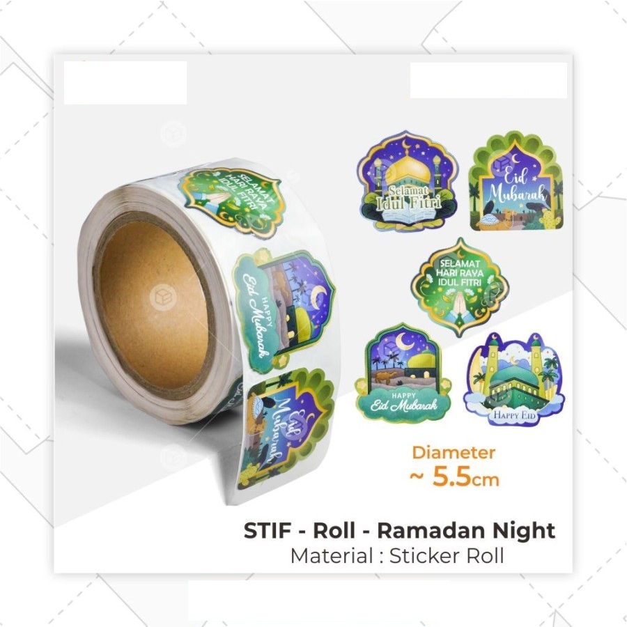 

Stiker Idul Fitri Toples Hiasan Tempel - Ramadan Night isi 10 pcs