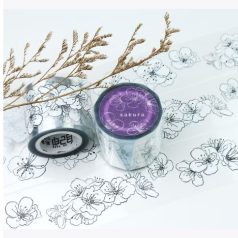 

Wendy Sakura Black White PET Tape Sticker Sample