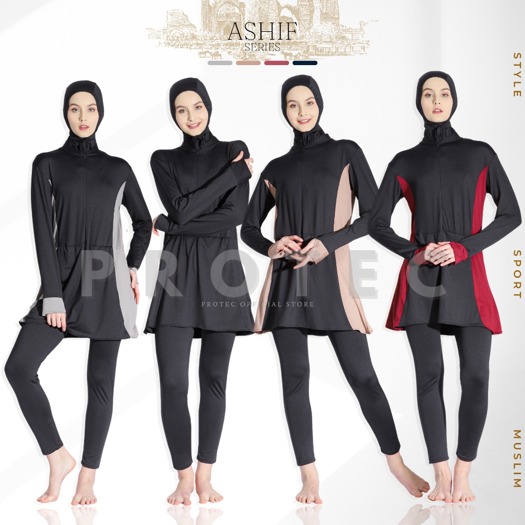 Baju Renang Muslimah Dewasa Jumbo - Baju Renang Wanita Model Terkini dengan Baju Renang Muslimah Remaja, Baju Renang Muslimah Syari, dan Swimsuit Trendi untuk Baju Renang Dewasa Wanita Muslimah Hijab PROTEC