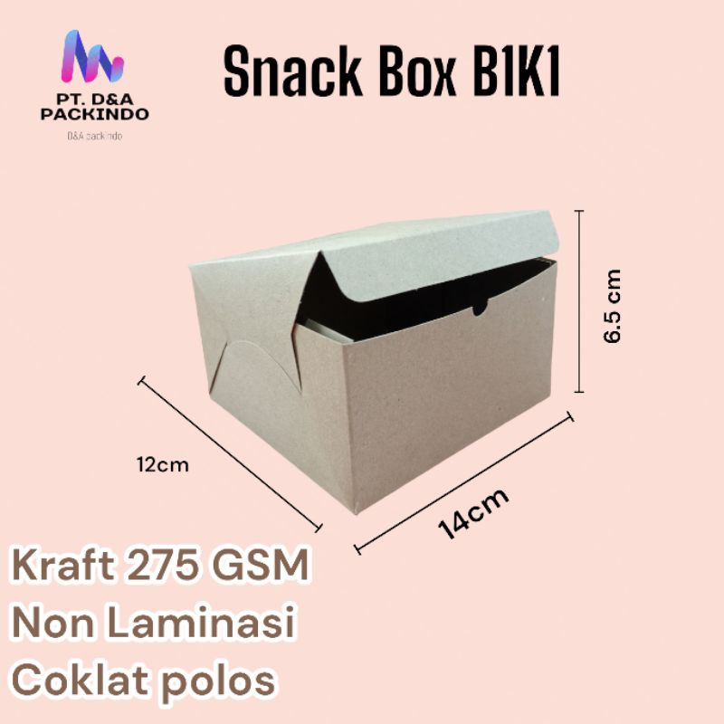 

BOX SNACK COKELAT POLOS/UK 12X14X6,5(B1K1)