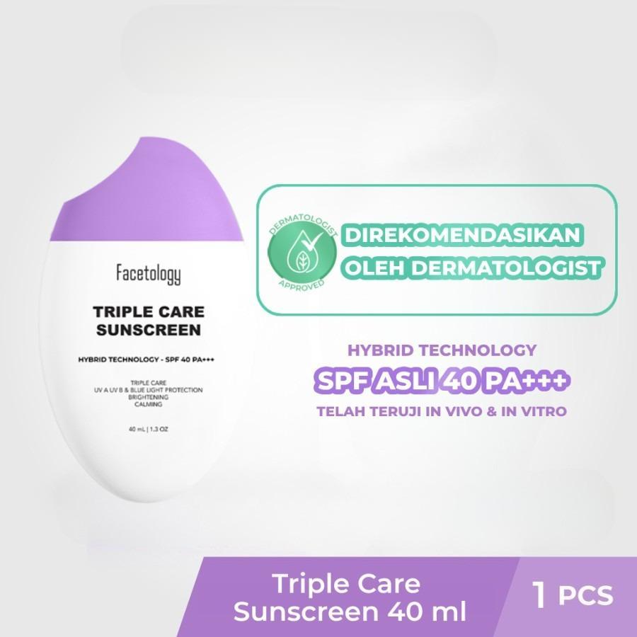 Facetology Triple Care Sunscreen- sunscreen wajah-ORI☑️ BPOM☑️
