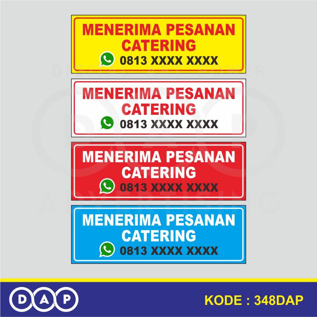 

348 - STIKER MENERIMA PESANAN CATERING - 30 X 10 CM - VYNIL - TERBAIK
