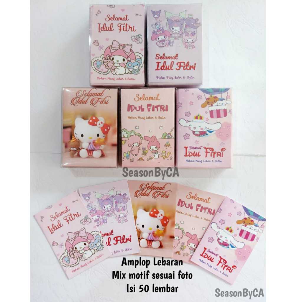 

ANGPAO LEBARAN / AMPLOP IDUL FITRI MIX MOTIF KARTUN ISI 50 LEMBAR