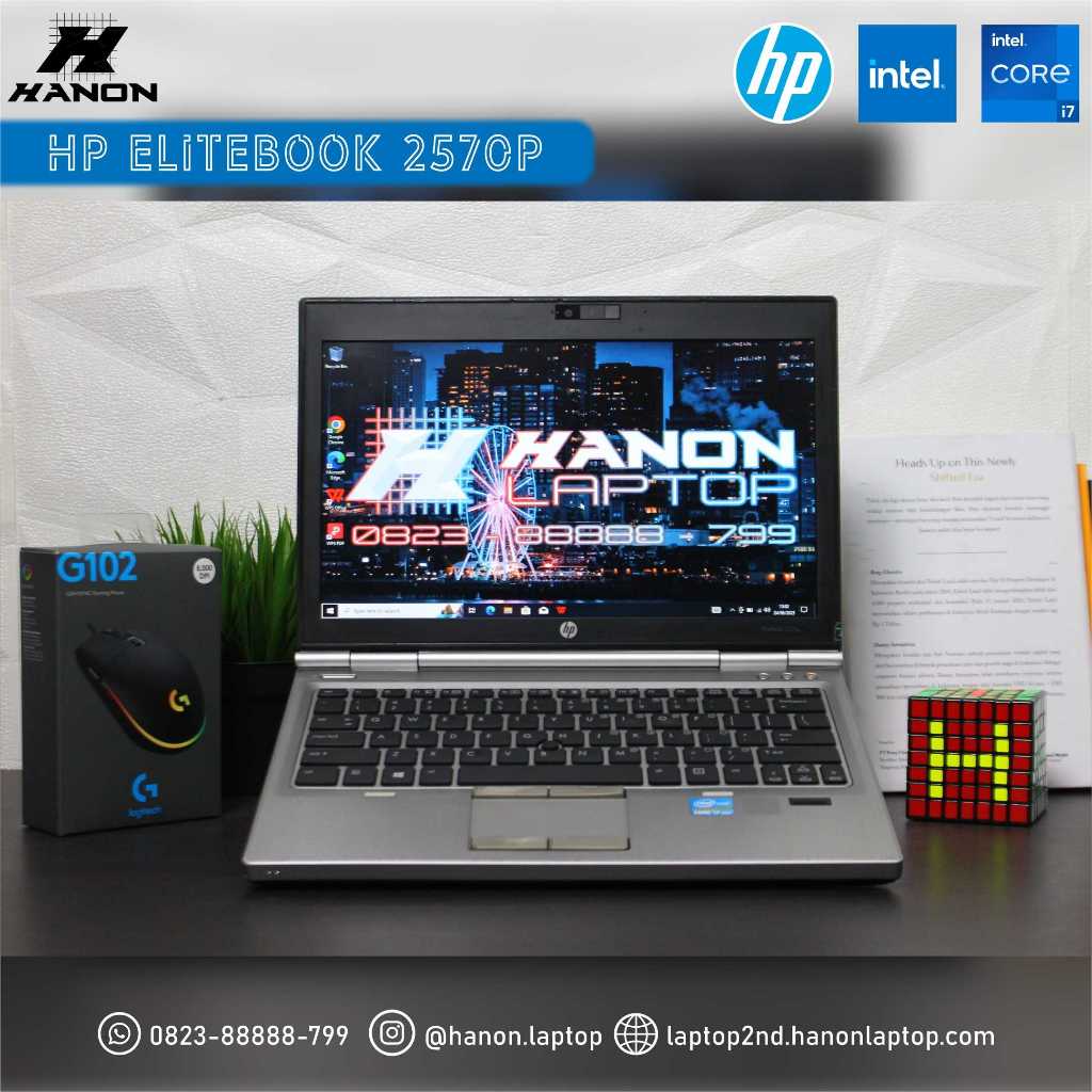 Laptop HP Elitebook 2570P Compact & Kokoh Core i7 Ram 16 Dual Storage Super Powerful