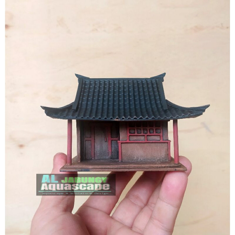 MINIATUR RUMAH JEPANG UNTUK PALUDARIUM/TERARIUM/AQUASCAPE/BONSAI BAHAN PVC