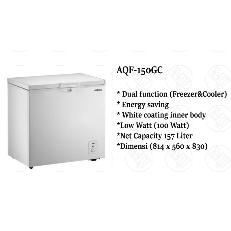 AQUA Chest Freezer 1 Door AQF 150 GC / AQF 150GC / AQF 150 157 L