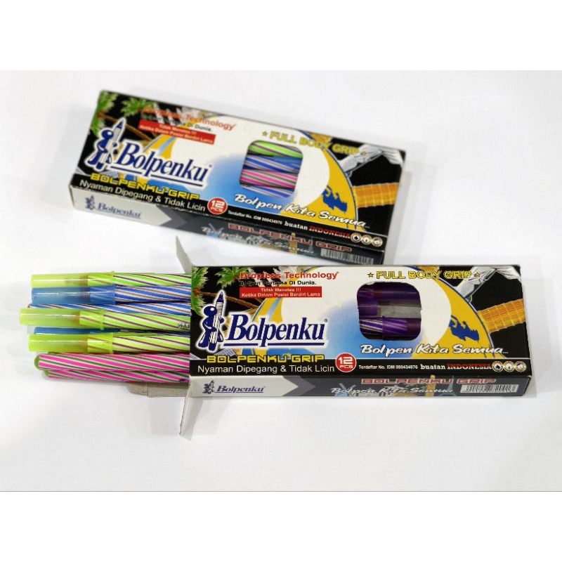 

pen ulir merek BOLPENKU/12 pcs/tinta hitam