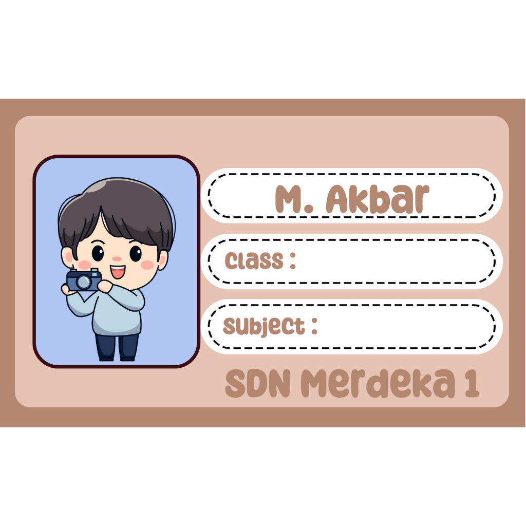

Label Nama Buku Stiker Buku