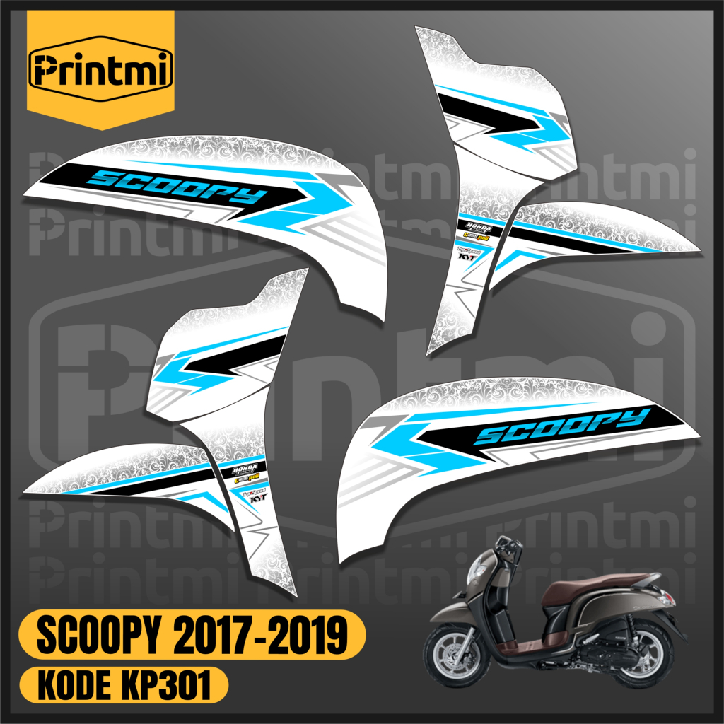 Striping Stiker Motor Scoopy ESP 2017 2018 2019 Variasi List Skotlet Printmi KP301