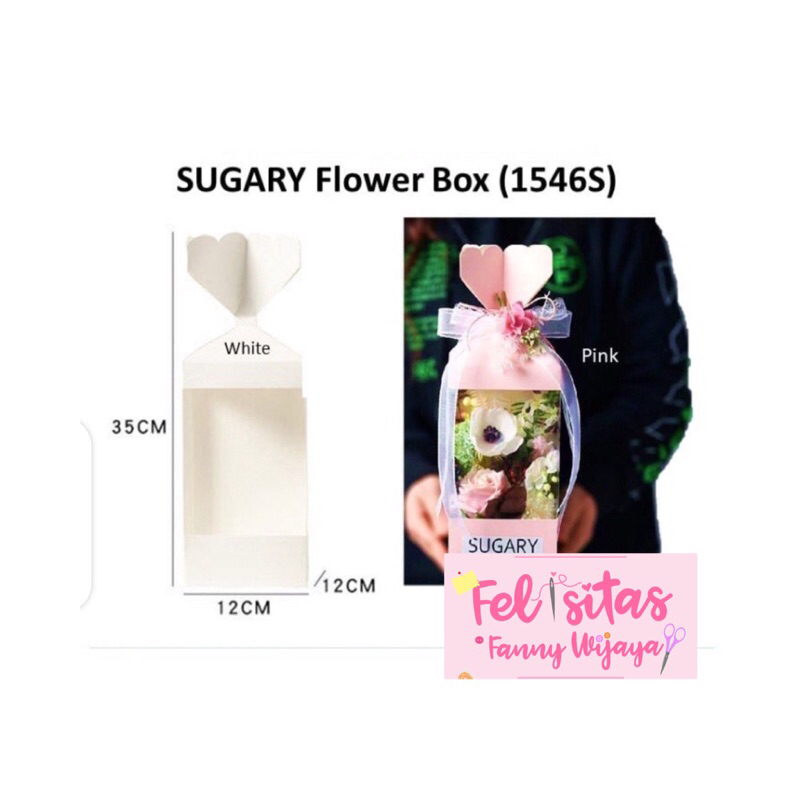 

Sugary flower box - box bunga - box kado - kotak bunga 1546 - barang florist -atb109